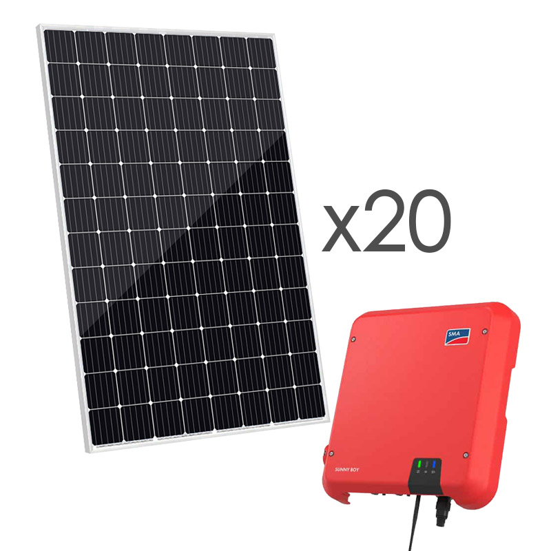 Sistema solar conectado 5 kWp